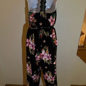 One piece flare pants romper sandal cut